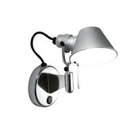 Artemide Lámpara de pared Tolomeo Micro Faretto aluminio. con botón de encendido y apagado