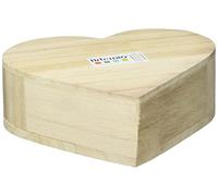 Artemio Caja de Madera de corazón con Tapa giratoria