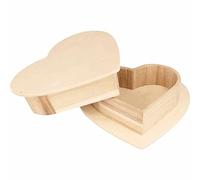 Artemio Caja de Madera Personalizable, 19 x 18,5 x 5 cm, diseño de corazón, Talla única