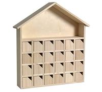 Artemio - Calendario adviento casa, madera, 31,5 x 7 x 34 cm