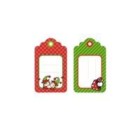 Artemio ETIQUETAS DUENDES NAVIDAD 7,5x4,5 CM + HILO 6 UD
