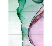 Artery8 Abstract Paint With Green Pink XL Giant Panel Poster (8 Sections) Resumen Pintar Verde Rosado Póster