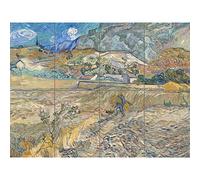 Artery8 Van Gogh Landscape At Saint Remy Enclosed Field With Peasant XL Giant Panel Poster (8 Sections) Paisaje Smo Campo Póster