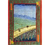 Artery8 Vincent Van Gogh Brug In De Regen Naar Hiroshige XL Giant Panel Poster (8 Sections) Póster