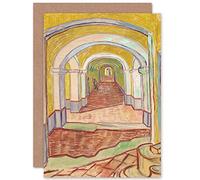 Artery8 Vincent Van Gogh Corridor In The Asylum Painting Fine Art Greeting Card Plus Envelope Blank Inside Pintura