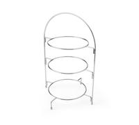 Artesà 3 tier afternoon tea cake serving stand, silver platter, 29 x