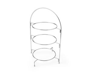 Artesà 3 tier afternoon tea cake serving stand, silver platter, 29 x