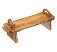 Artesà Expositor de Alimentos Elevado, Tabla de Servir de Madera para Tabla de Quesos y Comida, Tartas, Postres, Pasta y Buffets, 37 x 12 x 13 cm
