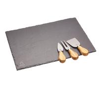 Artesa juego de tabla de quesos con bandeja de pizarra natural y tres