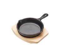 Artesa mini sartén con tabla de servir de madera de arce, sartén de