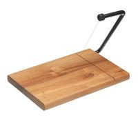 Artesà Tabla para Cortar y Servir Queso de Madera de Acacia con Fino Alambre par Cortar, 27 x 19 cm - Madera