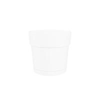 Artevasi Capri - Olla Ancha para Reserva de Agua, Maceta de plástico, Color Blanco, 30 cm