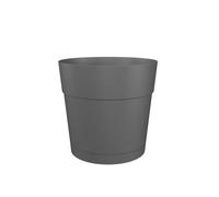 Artevasi Capri Olla Ancha, Reserva de Agua, Maceta de plástico, Antracita, 50 cm