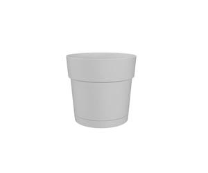 Artevasi Capri Olla Ancha, Reserva de Agua, Maceta de plástico, Blanco, 50 cm