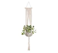 Artevasi Perchas de macramé, macetas Colgantes de Pared para Interiores y Exteriores, Cuerda de algodón Hecha a Mano, Soporte para macetas (43 Pulgadas, Blanco)