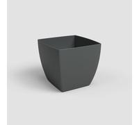 Artevasi Siena Pot - Maceta Cuadrada con Acabado Mate, plástico, 100% reciclable, 20 cm, Color Antracita