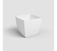 Artevasi Siena Pot Maceta Cuadrada con Acabado Mate, plástico 100% reciclable, 30 cm, Color Blanco