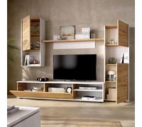 Artex - Mueble Modular de Pared, Roble Marrón con Nudos