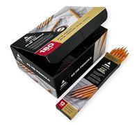 Arteza Lápices HB2, caja de 180 lapiceros de madera afilados de fábrica con goma de borrar sin látex, pack de lápices negros de grafito para suministros de oficina y material escolar