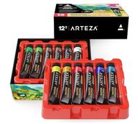 ARTEZA Tubos de acuarela líquida de calidad | 12 colores de acuarela | Tubos de 11,8 ml | Kit de iniciación para pintar acuarelas