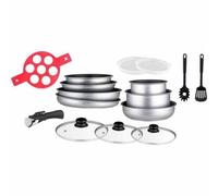 Arthur Martin AM3950 Batería de cocina de 16 piezas de Aluminio con Mango extraíble
