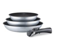 Arthur Martin AM521S - Juego de 3 estufas (20-24-28 cm, revestimiento antiadherente, aluminio con mango extraíble para todo tipo de fuegos, incluida inducción