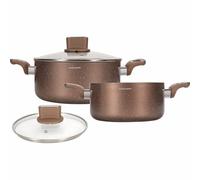 Arthur Martin Juego de ollas AM9820 de 20-24 cm con tapa de vidrio