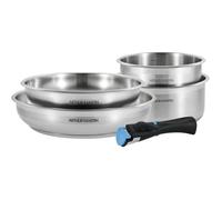 Arthur Martin Juego de utensilios de cocina AM2189 de 5 piezas con mango extraíble, acero inoxidable 18/10 e inducción