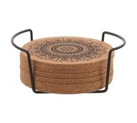 Artibetter 1 Juego de Posavasos de Corcho con diseño de Mandala,