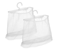 Artibetter 2 Piezas Bolsa de Malla para Colgar Baño Diseño Plegable y Extra Durabilidad, Bolsa de Almacenamiento de Color Claro para Pinzas y Ropa Interior Hogar