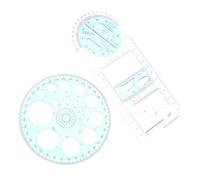 Artibetter 2 Piezas Plantillas de Dibujo Geométrico para Estudiantes Reglas de Plástico Ligeras y Deslizamiento Conveniente, Ideales para Medición en Actividades Escolares y Construcción