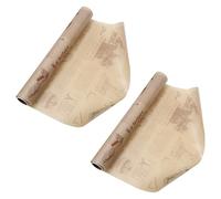 Artibetter 2 Rollos de Papel de Horno Marrón para Cocinar en Casa, Papel Vegetal para Hornear Distribución de Calor y Mantenimiento Integridad de Alimentos