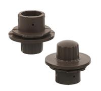 Artibetter 2 tapas para sombrillas de patio - Perilla gris para base de sombrilla de jardín - Accesorio de repuesto para muebles de exterior, terrazas, balcones y áreas recreativas.