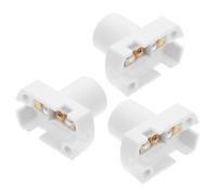 ARTIBETTER 3 Piezas Base para Lámpara Casquillo E12 Blanco Rectangular de Abs Cobre, Instalación Sencilla y Ahorro de Espacio para Salones y Pasillos Modernos