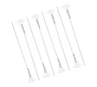 ARTIBETTER 8 Piezas Cepillo para Mascarilla Facial Brocha Abanico de Mango Largo Blanco de Nylon y Madera para Aplicación Limpia y Fácil, Uso en Salón de Belleza Casa, Uso Personal