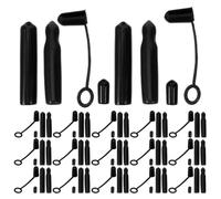 Artibetter 80 Piezas Tapón Vertedor para Botella, Cubiertas para Boquillas Vertedoras de Licor, Plástico Negro, Calibre 1,2mm, Antipolvo, para Botellas de Aceite, Cocina y Restaurantes