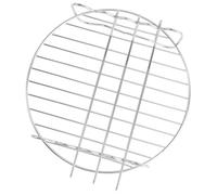 Artibetter Acero Inoxidable Parrilla Doble Capa para Freidora de Aire | Rejilla Redonda Plata, Tres Pinchos Incluidos, para Cocinar al Vapor en Cocina, No se Deforma