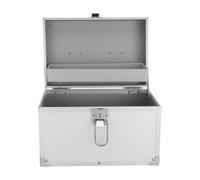 ARTIBETTER Caja de Herramientas Ligera y Multifuncional con Doble Capa de Aleación de Aluminio Plateada y Compartimento Grande para Uso Profesional en Trabajos al Aire Libre