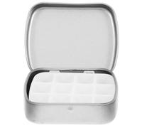 Artibetter Caja Organizadora Almacenamiento Versátil en Acero Inoxidable para Gel de Uñas Múltiples Rejillas y Tapa Individual para Decoraciones de de Uñas