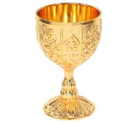 Artibetter Cáliz Vintage Dorado de Aleación de Zinc Diseño Resistente a Golpes y Boquilla para Beber, Copa Sagrada Adecuado para Decoraciones de Fiesta Medieval