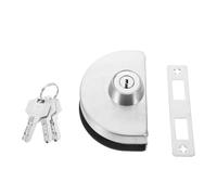 ARTIBETTER Cerradura de Puerta de Vidrio de Acero Inoxidable con Mecanismo Seguro Embutido y Fácil Instalación para Puertas Individuales en Restaurantes y Tiendas