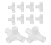 Artibetter Conectores de Varilla de Plástico 16 Mm para Armario Portátil, Uniones en T de 4 Vías, 20 Piezas para Organizador de Zapatos y Estantes, Accesorio para Estantes Modulares en Hogar