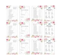 Artibetter Juego de 48 Tarjetas Diseño Delicado de Preguntas en Papel, Resistente Fiestas para Despedida de Soltera y Aniversario