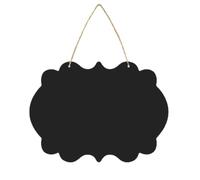 Artibetter Pizarra Colgante de Doble Cara Negra con Cuerda para Colgar, Borrable Tablero de Densidad, Adecuado para Escribir Mensajes y Decorar Mesas o Paredes
