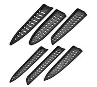 Artibetter Protector de Cocina Negro de Plástico Práctico para Cuchillos de Cortar Carne y Cutter, Funda 6 Piezas Adecuado como Obsequio para Chefs