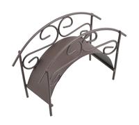 Artibetter Puente de Metal en Miniatura Mini Puente de Metal Negro Hierro Arco para Jardín Interior y Exterior para Bricolaje y Mini Jardines