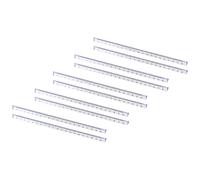 Artibetter Regla de Escala Multifunción Triangular Transparente de Plástico 20cm para Dibujo Medición Rápida y Fácil Identificación, Paquete de 10 Piezas para Uso en Hogares y Fábricas
