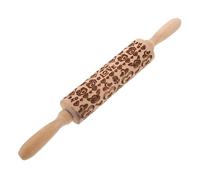 ARTIBETTER Rodillo de Cocina de Madera Grabado Láser, Rodillo de Impresión Tradicional, para Repostería y Pizza, Estilo Creativo, para Hacer Pasta y Masa, DIY y Horneado