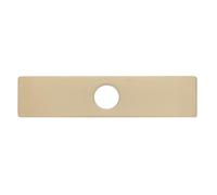 Artibetter Tapa para orificio de grifo de fregadero de cocina: placa embellecedora rectangular de 25 cm de largo para grifo de fregadero de cocina y baño, color oro cepillado.