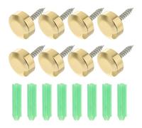 Artibetter Tapones Cubre Tornillos de Latón Dorado para Espejos, 8 Juegos Resistentes al Óxido, Ideales para Mesas de Té y Armarios